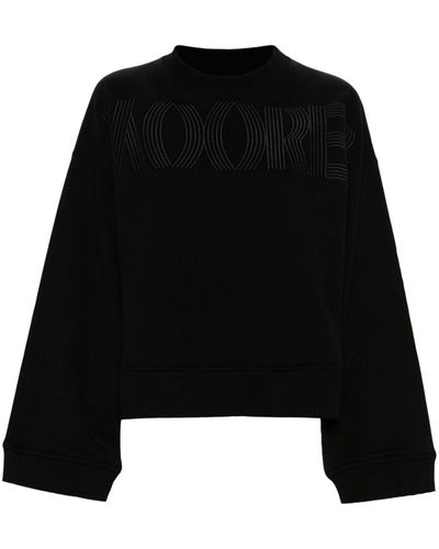 Moorer Lipsia-sth Logo-embroidered Sweatshirt - Black