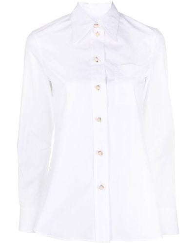 Lanvin Hemd mit spitzem Kragen - Weiß