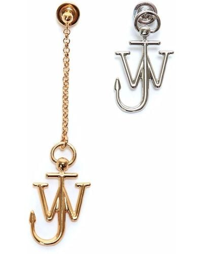 JW Anderson Boucles d'oreilles Anchor asymétriques - Métallisé