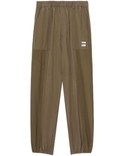 Izzue Logo-appliqué Tapered Track Trousers - Green