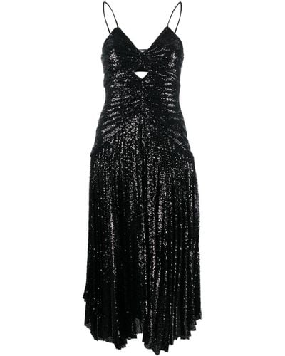 A.L.C. Midi-jurk Met Pailletten - Zwart
