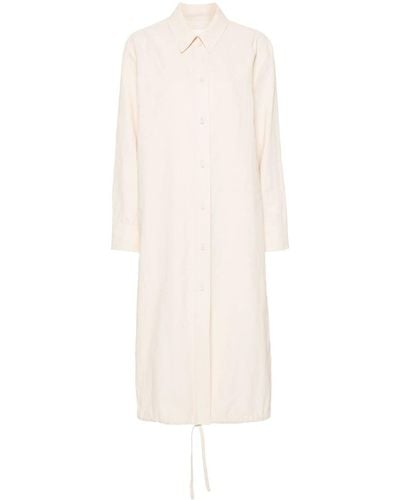Jil Sander Linen Shirt Dress - White
