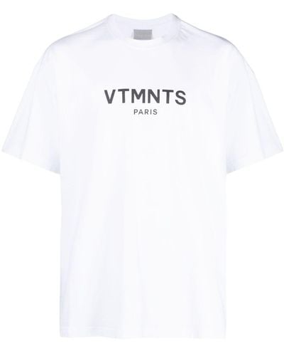 VTMNTS T-Shirt mit Logo-Print - Weiß