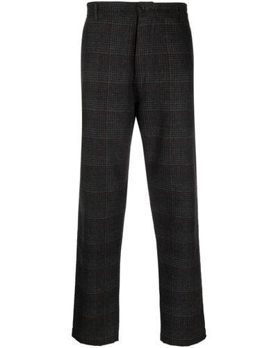 Universal Works Plaid Check-pattern Knitted Pants - Black