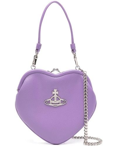 Vivienne Westwood Belle Heart Leather Mini Bag - Purple