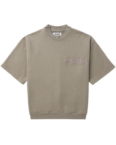 Magliano Logo-embroidery Cotton T-shirt - Grey