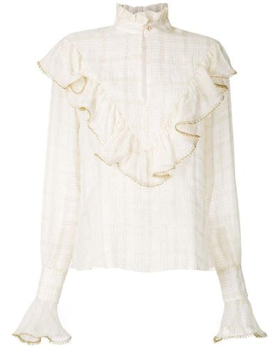 Olympiah Blouse Met Hoge Hals - Meerkleurig