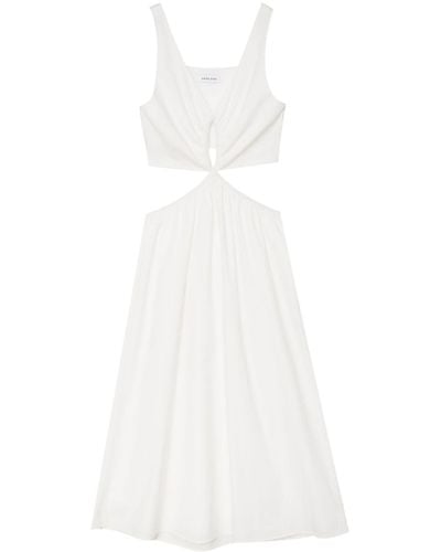 Anine Bing Dione Cut-out Midi Dress - White
