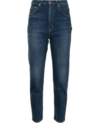 Tu Es Mon Tresor Jeans Met Toelopende Pijpen - Blauw