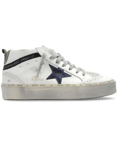 Golden Goose Mid Star High-top Leather Trainers - White