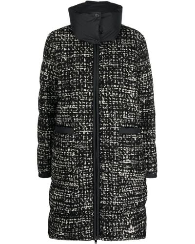 Moncler Tweed Donsjas - Zwart