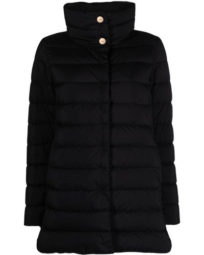 Herno Nuage Water-repellent Funnel-neck Puffer Jacket - Black