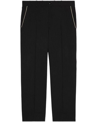 Gucci Tailored Tapered-leg Trousers - Black