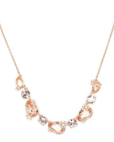 Marchesa Crystal-embellished Gold-plated Necklace - Natural