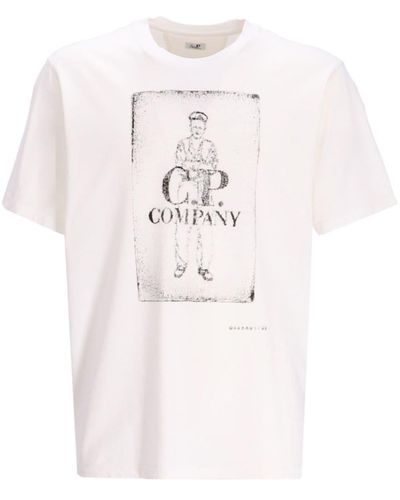 C.P. Company Artisanal Card Cotton T-shirt - White