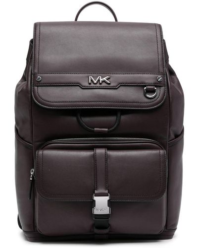 Michael Kors Varick Leather Backpack - Gray