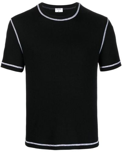 Filippa K Camiseta con costuras en contraste - Negro