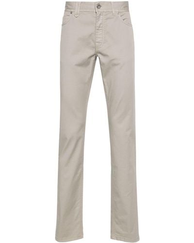 Brioni Cotton Straight-leg Jeans - Grey