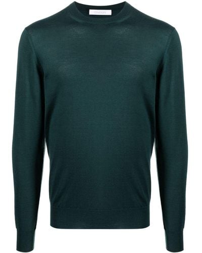 Cruciani Crew-neck Fine-knit Sweater - Green