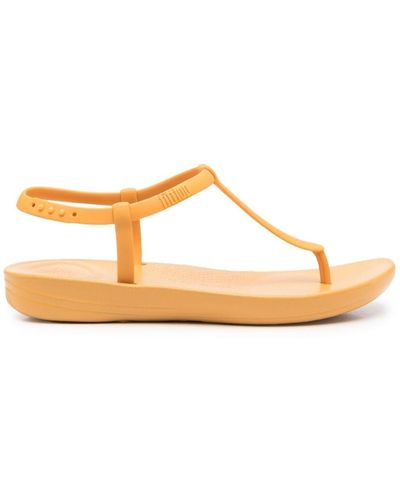 Fitflop T-bar Slingback Sandals - Yellow