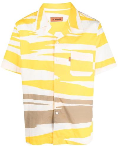 Missoni Graphic-print Short-sleeve Shirt - Yellow