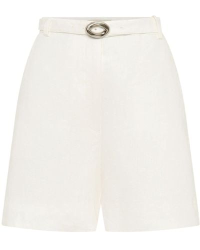 Nicholas Lavinia Linen Shorts - White