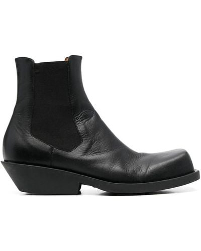 Marni Black Leather Chelsea Boots - ブラック