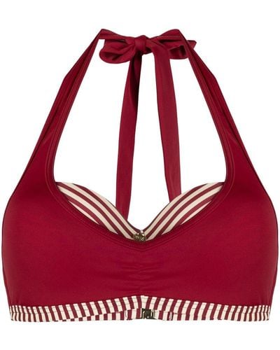 Marlies Dekkers Top de bikini con detalle de rayas - Rojo