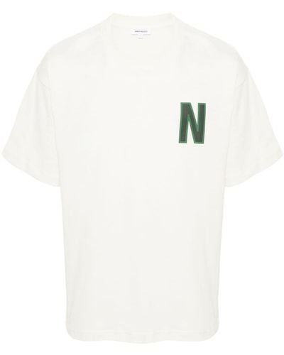 Norse Projects Camiseta Simon con logo estampado - Blanco