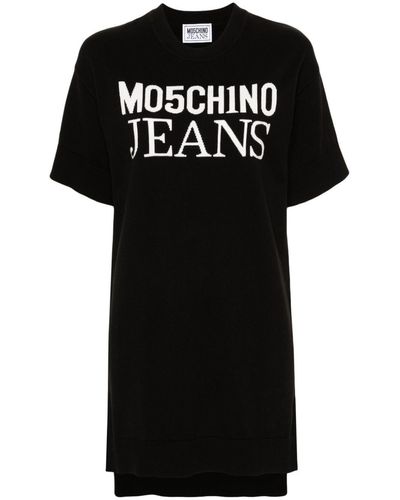 Moschino Jeans Gestricktes Minikleid - Schwarz