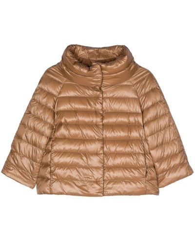 Herno Funnel-neck Puffer Jacket - Brown
