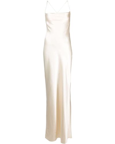 Saint Laurent Silk Satin Gown - White