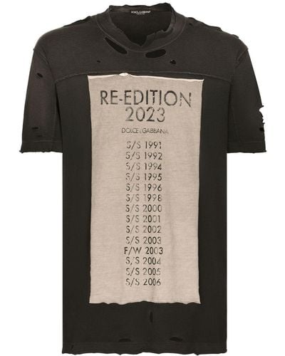 Dolce & Gabbana Re-edition 2023 Tシャツ - ブラック