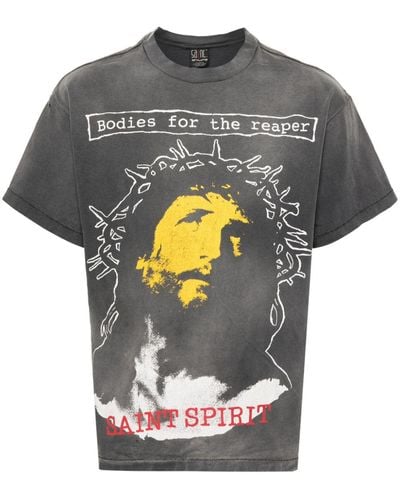 SAINT Mxxxxxx B for Reaper T-Shirt mit grafischem Print - Grau