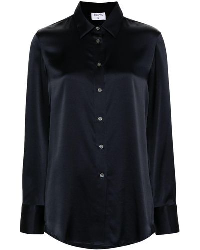 Filippa K Eira Silk Shirt - Black