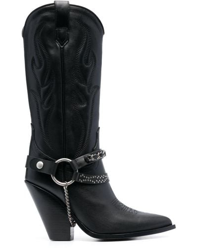 Sonora Boots Santa Fe 110mm Leather Boots - Black
