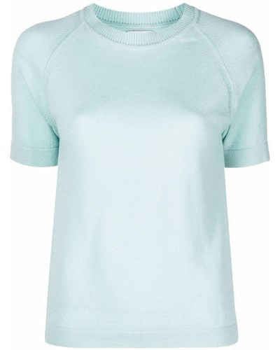 Barrie Cashmere Short-sleeved Top - Blue