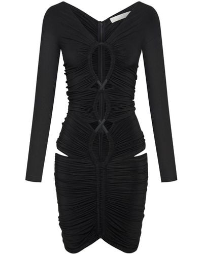 Dion Lee Ouroboros Long-sleeve Minidress - Black