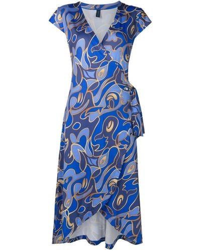 Lygia & Nanny Graphic-print Wrap Dress - Blue