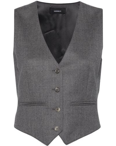 Wardrobe NYC Virgin Wool Waistcoat - Grey