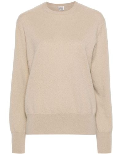 Totême Crew-neck Cashmere Sweater - Natural