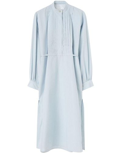 Jil Sander Long-sleeve cotton midi dress - Blau