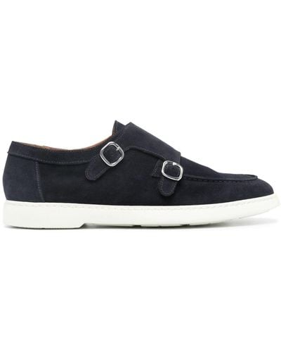 Doucal's Double-buckle Suede Loafers - Blue