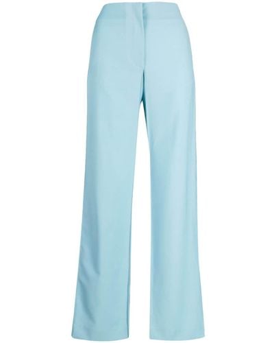 Bevza High-waisted Wide-leg Trousers - Blue