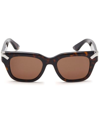 Alexander McQueen Punk Rivet Square-frame Sunglasses - Brown