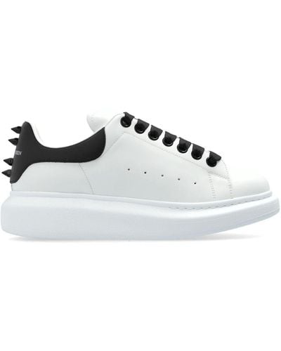 Alexander McQueen Spike Stud Leather Sneakers - White