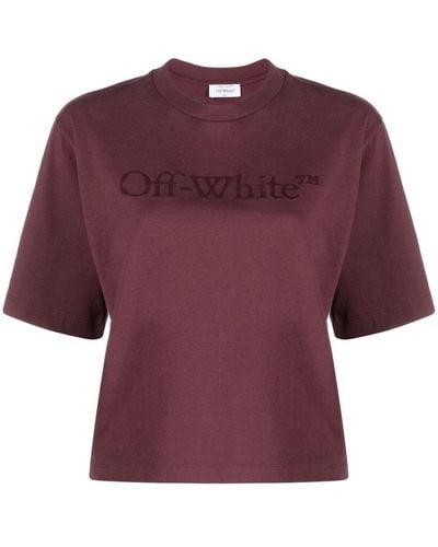Off-White c/o Virgil Abloh Camiseta Thick Big con logo - Rojo