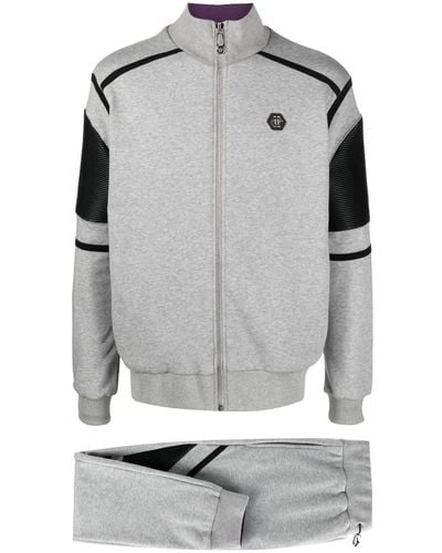 Philipp Plein Constructed Cotton Tracksuit (set Of Two) - Grey