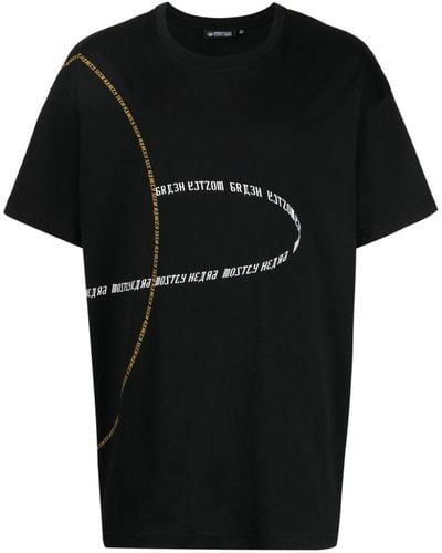 Mostly Heard Rarely Seen Logo-print Cotton T-shirt - Black