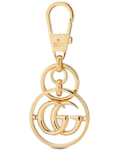 Gucci Double G Logo Keychain - Metallic